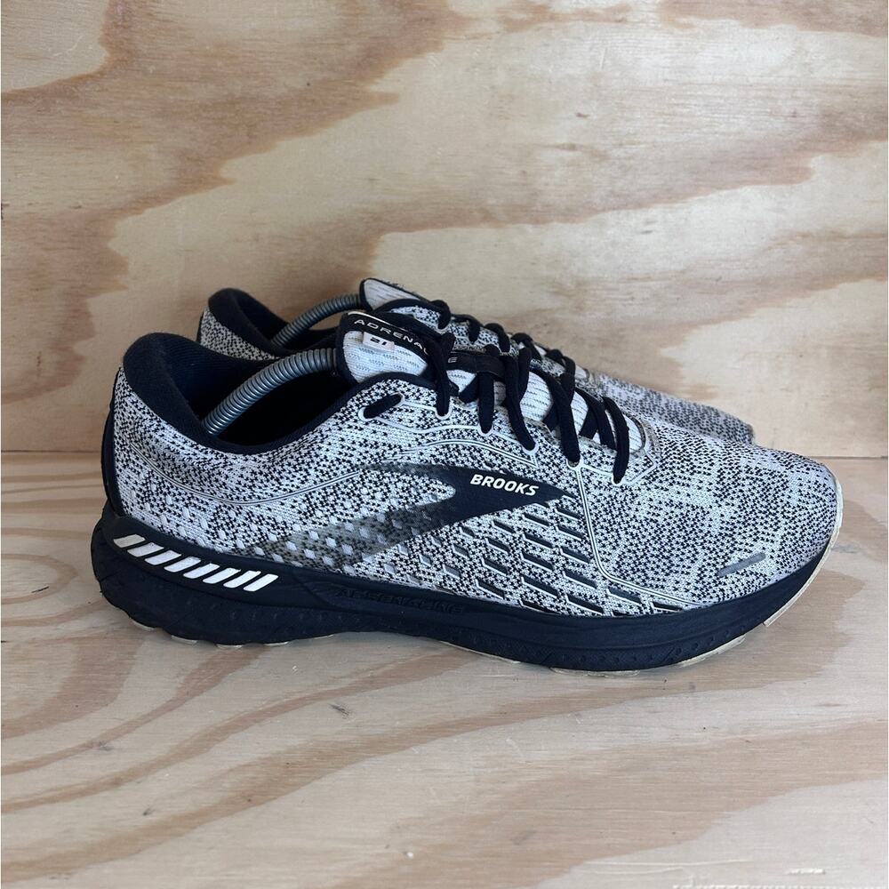 Brooks -Adrenaline GTS 21 -Running Shoes -White/Black -Men's -12(B) -1103491D135